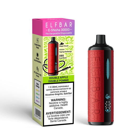 Elfbar E-Shisha Double Apple 30,000 Puff disposable vape | from $25 on Elf-bar.ca | 