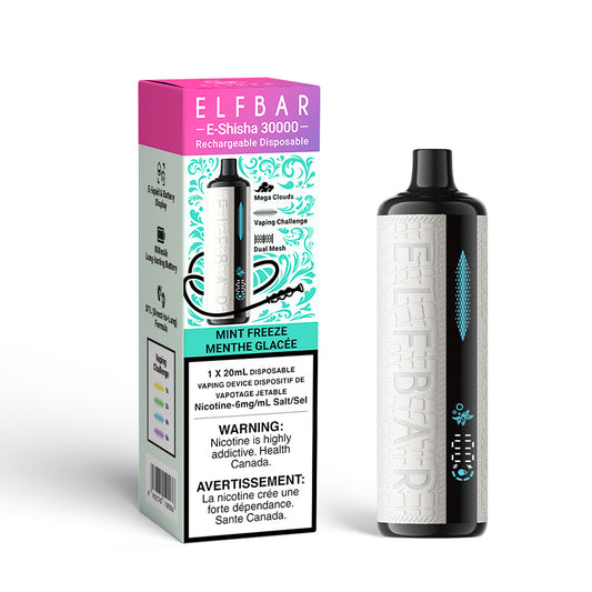 Elfbar E-Shisha Mint Freeze – Disposable Vape 30,000 Puff Available at Elf-bar.ca | Price start from $25