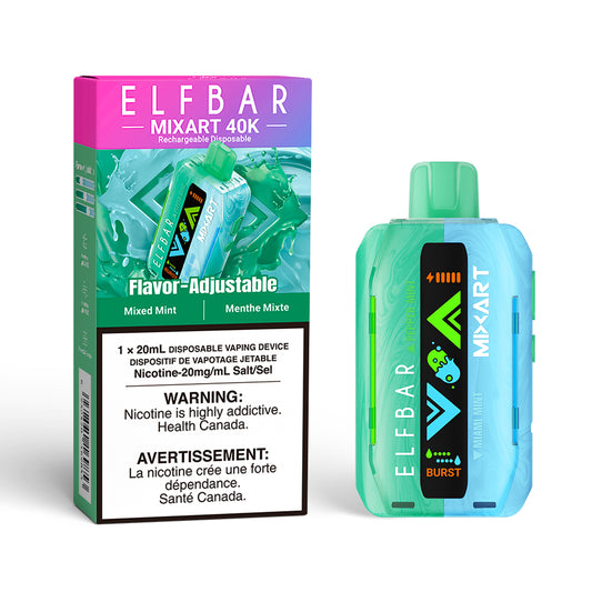 ElfBar 40K Mixart - Mixed Mint (Miami Mint + Pepper Mint) shop at Elf-bar.ca canada Toronto