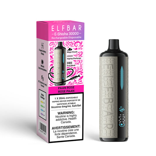Elfbar E-Shisha Paan Rose, 30,000 Puff | Available at Elf-bar.ca lowest price $25 | Same day delivery in GTA | Free shipping over $89 |